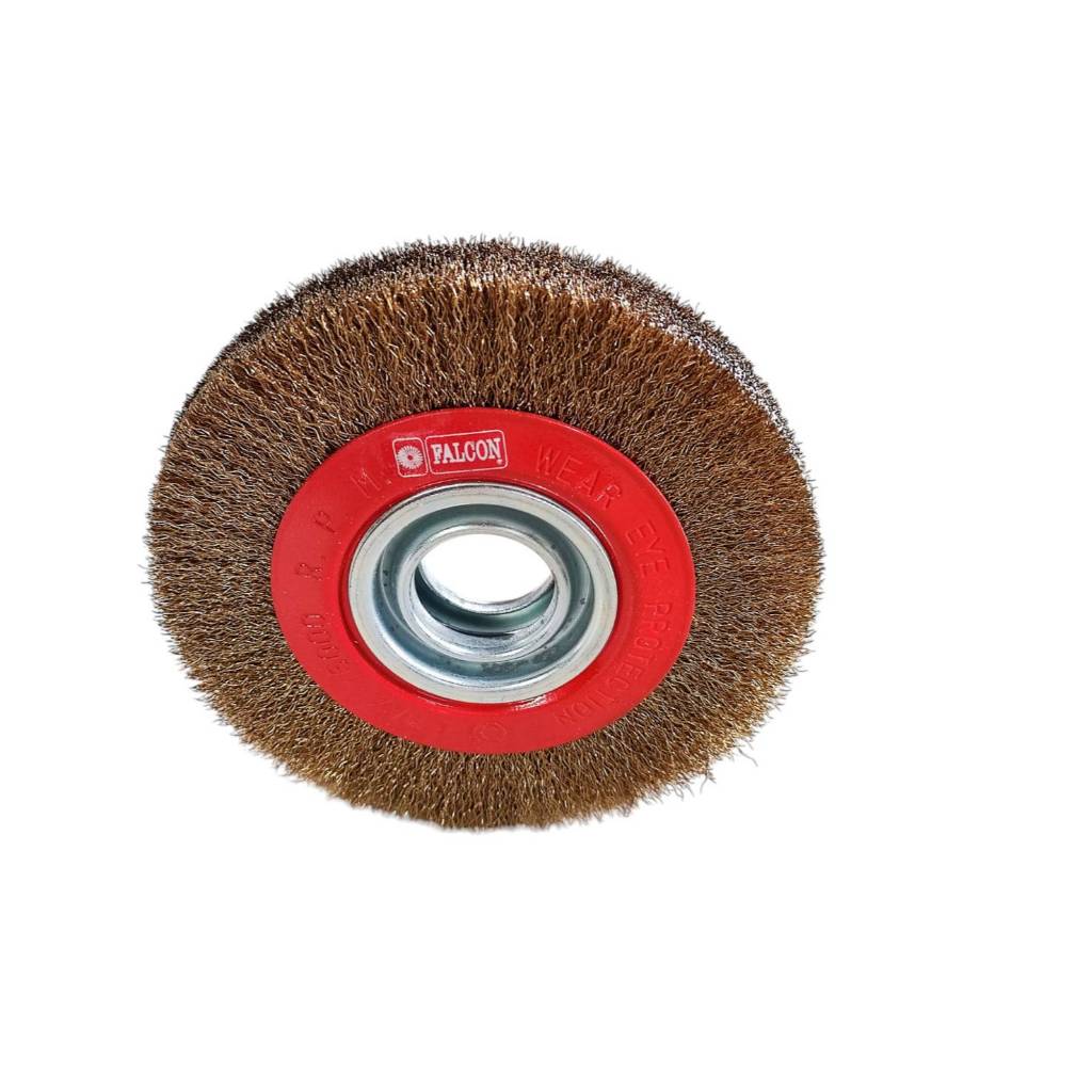 FALCON แปรงลวดกลม ชุบทองเหลือง 6 นิ้ว FALCON รุ่น FC544 ของแท้ ทน ดี