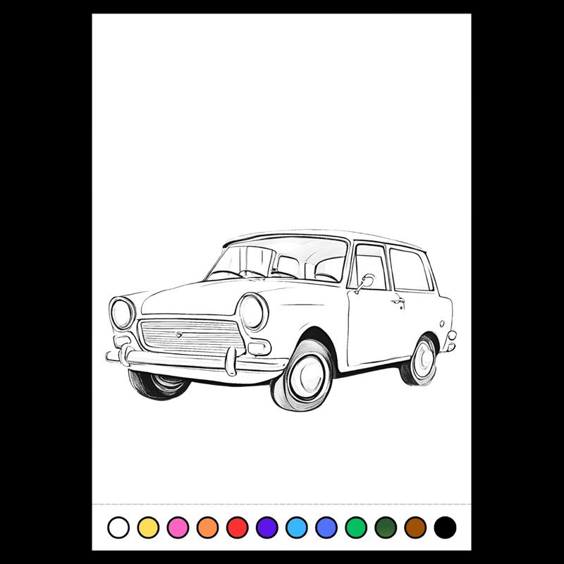 ภาพระบาย รูปรถ เนื้อกระดาษ 100 ปอนด์ ขนาด A4 และ A5