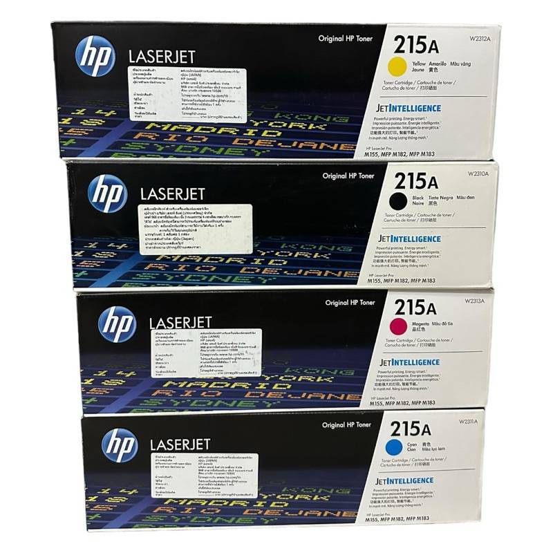 HP 215A 215 Black/Cyan/Yellow/Magenta Original LaserJet Toner Cartridge (W2310-13A) ของแท้ 💯%