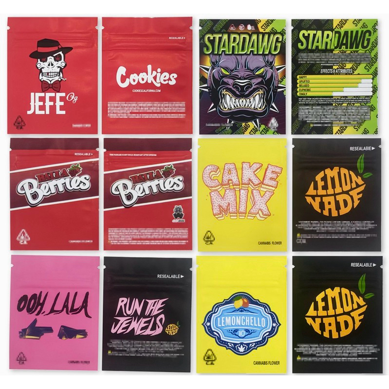 Cookies Mylar Zip Bags 1 gram 7x9cm