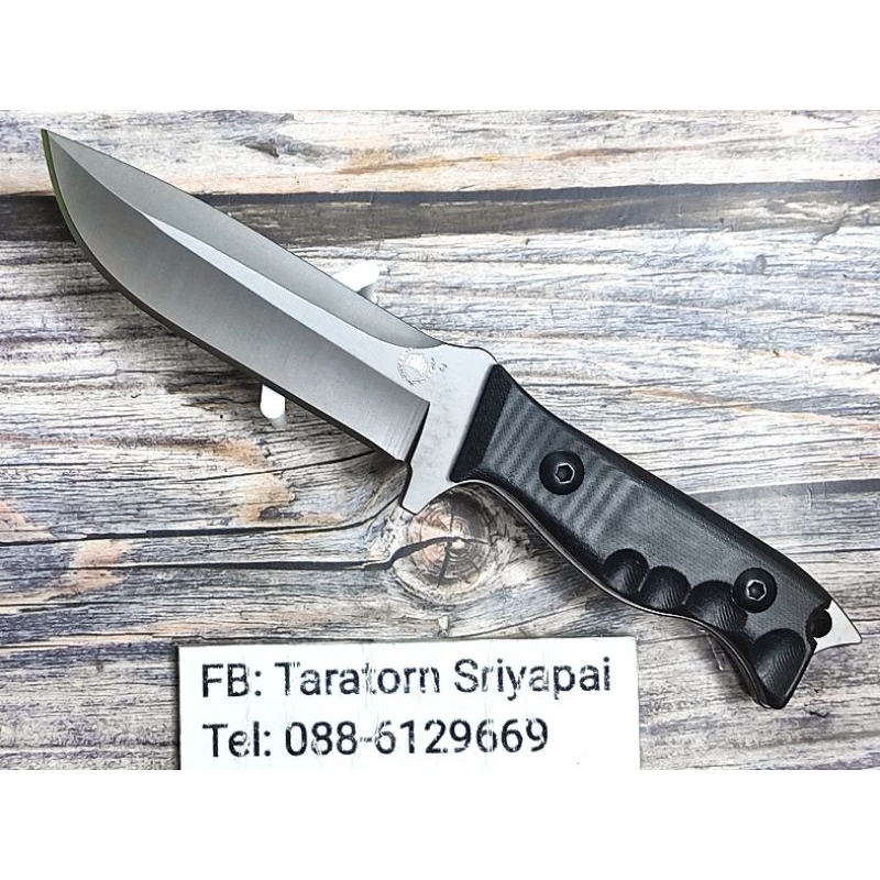 FBIQQ - Model FBIQQ-012 ทรงดุดัน ใบมีดสแตนเลสสตีล 420 58HRC ด้าม G10 จับถนัดมือดี