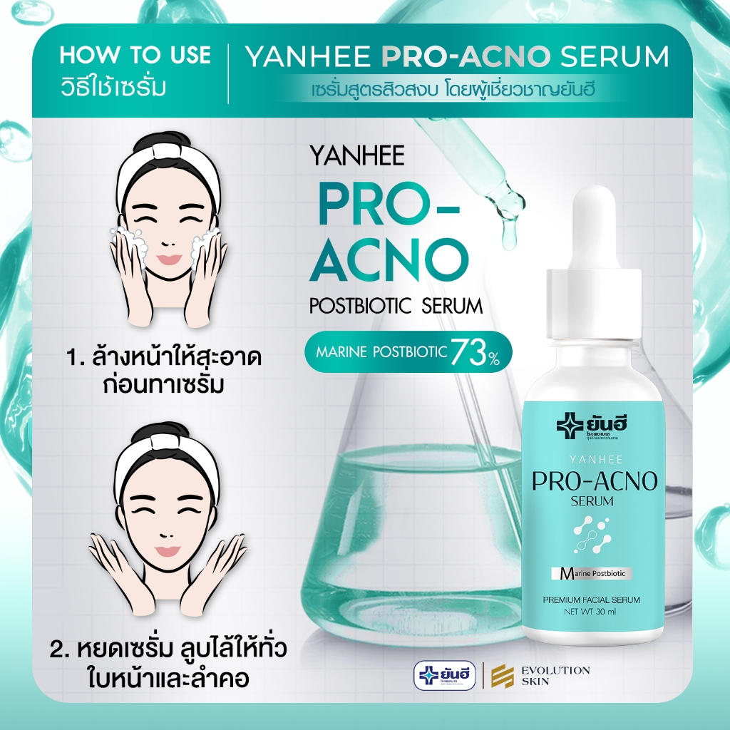 [ ของแท้ มีบัตรตัวแทน ] Yanhee Pro Acno Serum เซรั่มสิว ยันฮีโปรเอกโน่ หลุมสิว ควบคุมความมัน