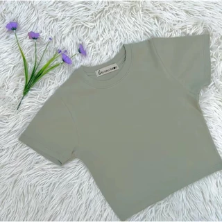 เสื้อยืดครอปคอกลม (เสื้อยืดครอป) Clothing