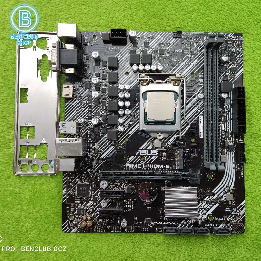 🎉CPU: i3-10100 & MB: Asus H410M-E LGA1200 🎉หน่วยประมวลผล & เมนบอร์ดมือสอง