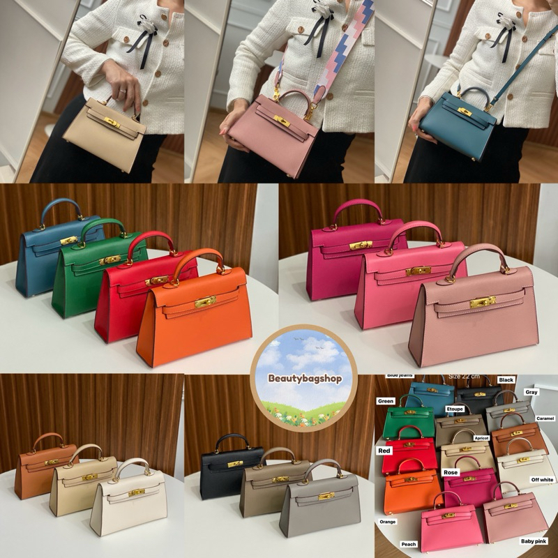 ✅งานสั่งผลิต✅ 💕 Mini bag 💕 (no brand) mini size หนัง PU premium epsom อะไหล่สีทอง