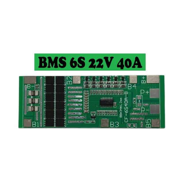BMS Li-ion 3.7V 6S 22V 40A บอร์ตป้องกันแบตเตอรี่