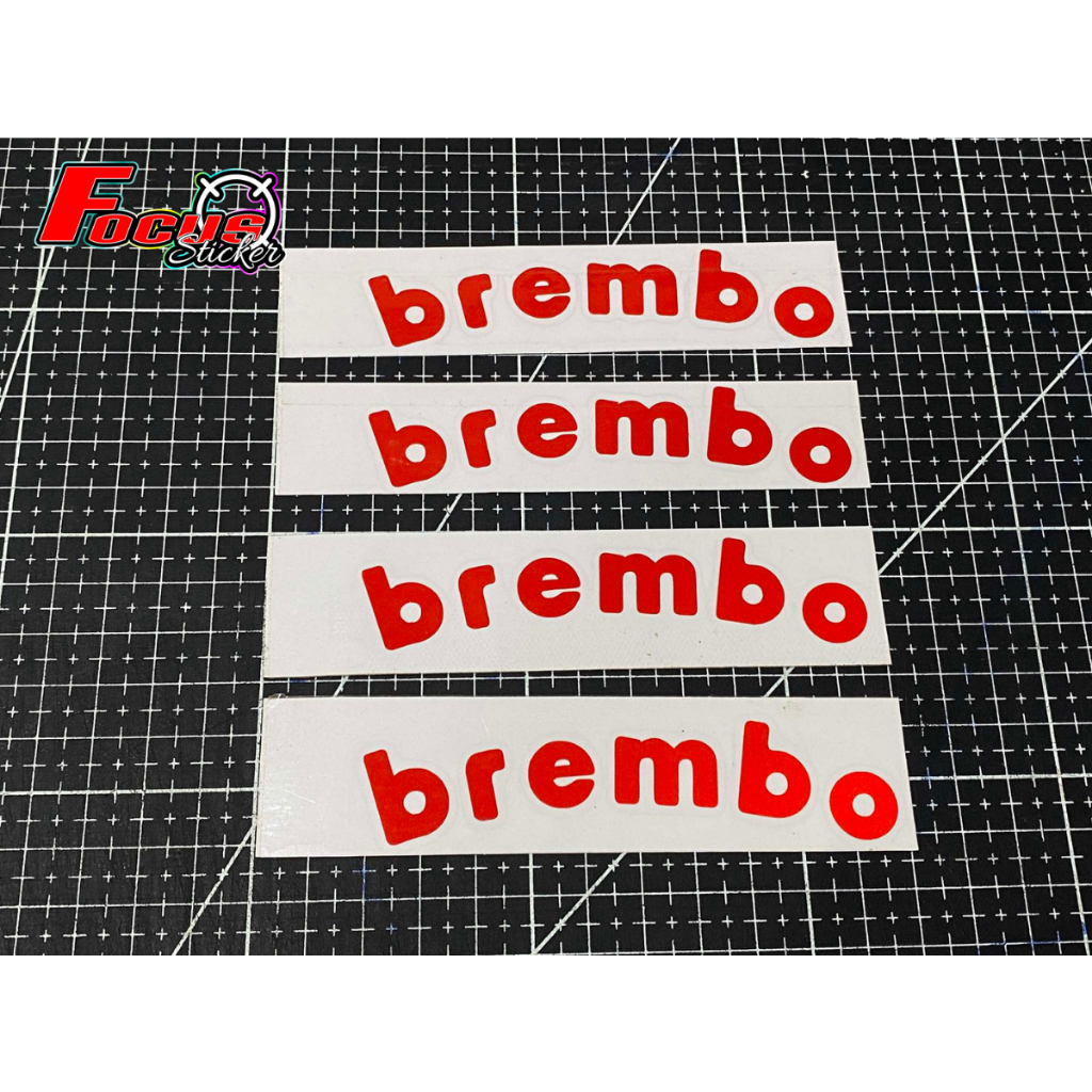สติ๊กเกอร์ brembo ติดปั๊ม 5uz หรืออื่นๆ  ขนาด 10.5*2 cm. มีให้เลือก 4 สี ราคา ถูกที่สุด ดีลบีเคเค รูปภาพหลัก