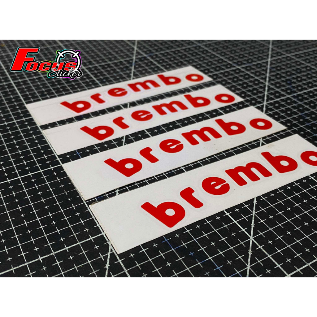 สติ๊กเกอร์ brembo ติดปั๊ม 5uz หรืออื่นๆ  ขนาด 10.5*2 cm. มีให้เลือก 4 สี ราคา ถูกที่สุด ดีลบีเคเค แกลเลอรีภาพที่ 3