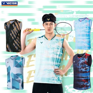 เสื้อแบดแขน กุดVictor รุ่นไหม่ล่าสุด เสื้อแบดแขนสั้น2024ผ้าด…