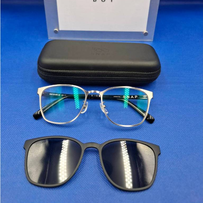 Owndays มือสองสภาพใหม่ แว่นตา + คลิปออน Snap รุ่น SNP1016N-2S