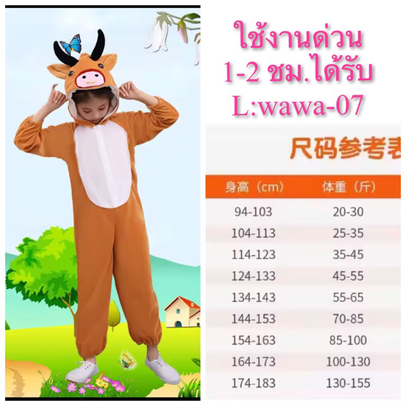 ชุดแฟนซีสัตว์ ชุดวัว (ผู้ใหญ่) ชุดมาสคอต เช็คสต๊อกสินค้าก่อนสั่งซื้อและโอนเงิน