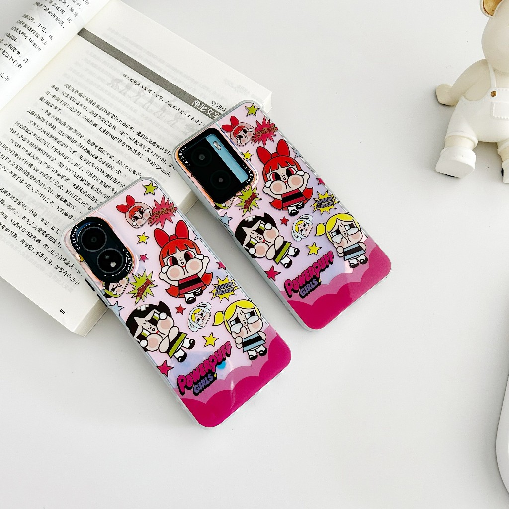 เคสขอบนิ่มเคสปรอทลายพาวเพอร์พัฟเกิร์ล for iPhone 7 7PLUS 11/12/13/14/15/PRO/MAX VIVO Y17 Y100 Y03 Y2