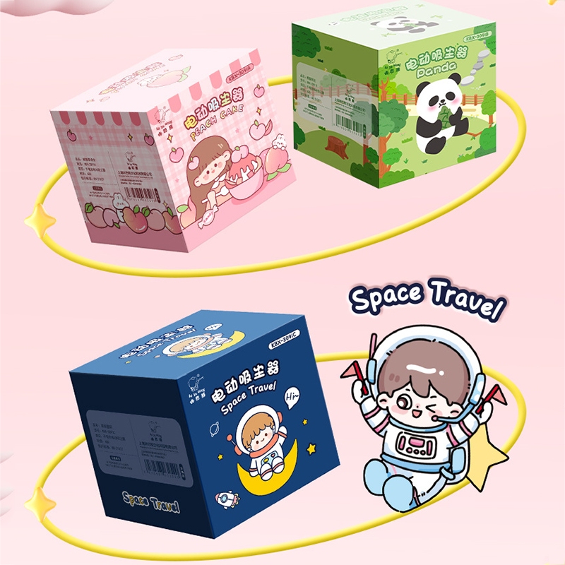 🔥จัดส่งจากกรุงเทพ🔥เครื่องดูดฝุ่นขนาดเล็ก แบบพกพา รูปทรงการ์ตูนน่ารัก สามารถดูดซับขี้กบปากกาและฝุ่นบนโต๊ะได้ - รูปที่ 5