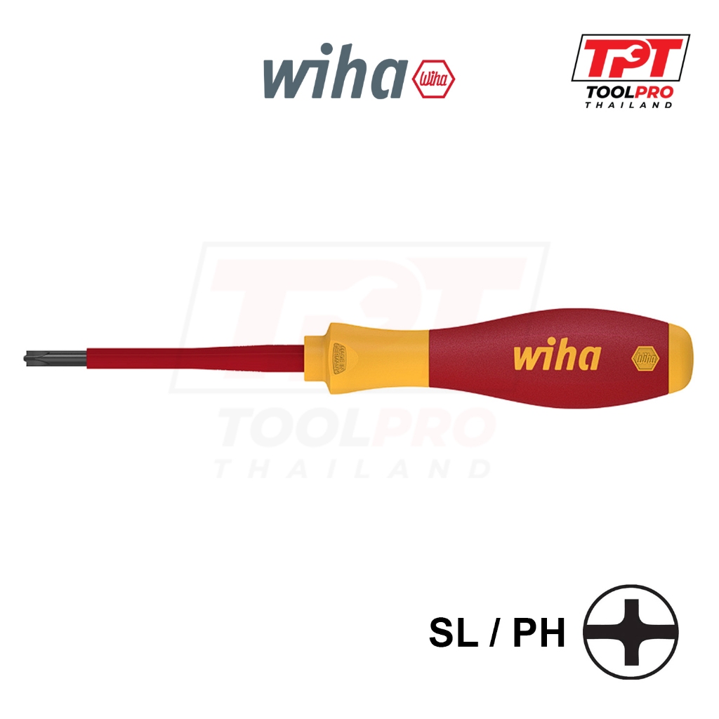 Wiha ไขควง 327 VDE SoftFinish electric PlusMinus/Phillips (SL/PH1, SL/PH2)