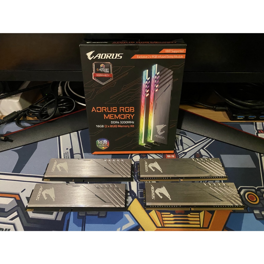 RAM AORUS RGB DDR4 16GB (2x8GB) 3200MHz with Dummy Kit มือสอง มีกล่อง ประกันLT