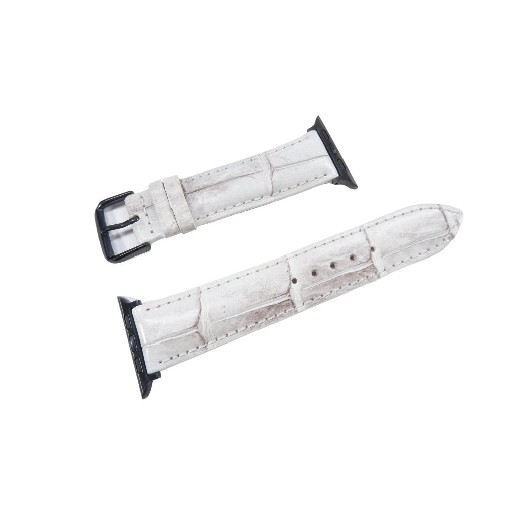 PELGIO สายนาฬิกาข้อมือหนังจระเข้แท้ สำหรับ Apple iWatch ทุกรุ่น 9 8 7 6 5 4 3 2 1 SE1/2 Ultra1/2 38 40 41 42 44 45 49 mm