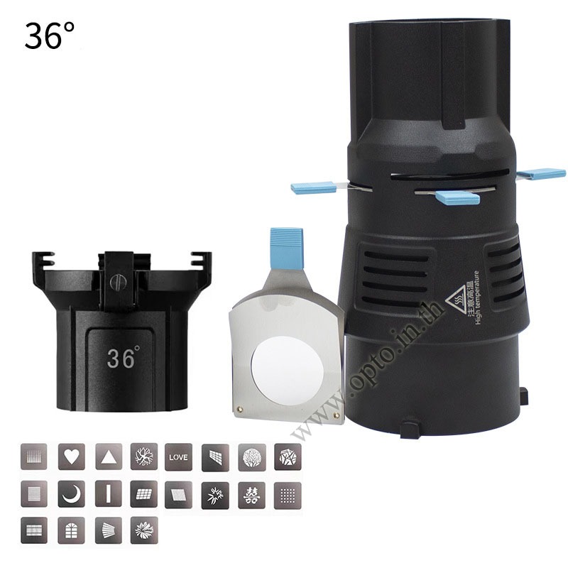 ZSYB YG-90 19Degree with Gobo20pcs Projection Attachment for Mount Bowens โปรเจคเตอร์สร้างแสงฉากหลัง