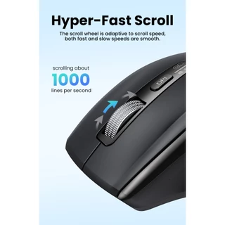 Ugreen Wireless Mouse เมาส์ไร้สายบลูทูธ 5.4 2.4G Ergonomic 5000DPI สําหรับ แท็บเล็ตแล็ปท็อปคอมพิวเตอร์ รุ่น 45792