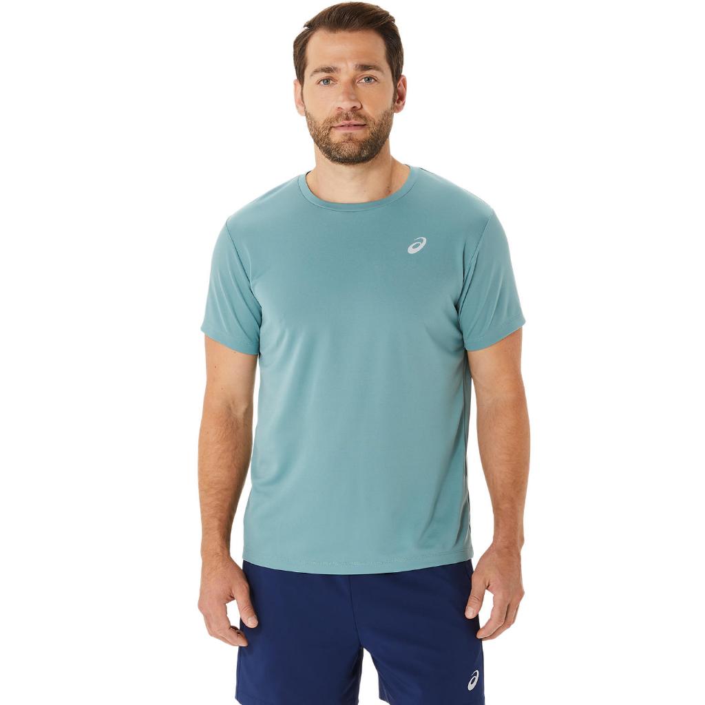 ASICS : 2011D173.300 KATAKANA SS TOP MEN RUNNING ผู้ชาย เสื้อคอกลม ของแท้  CELADON