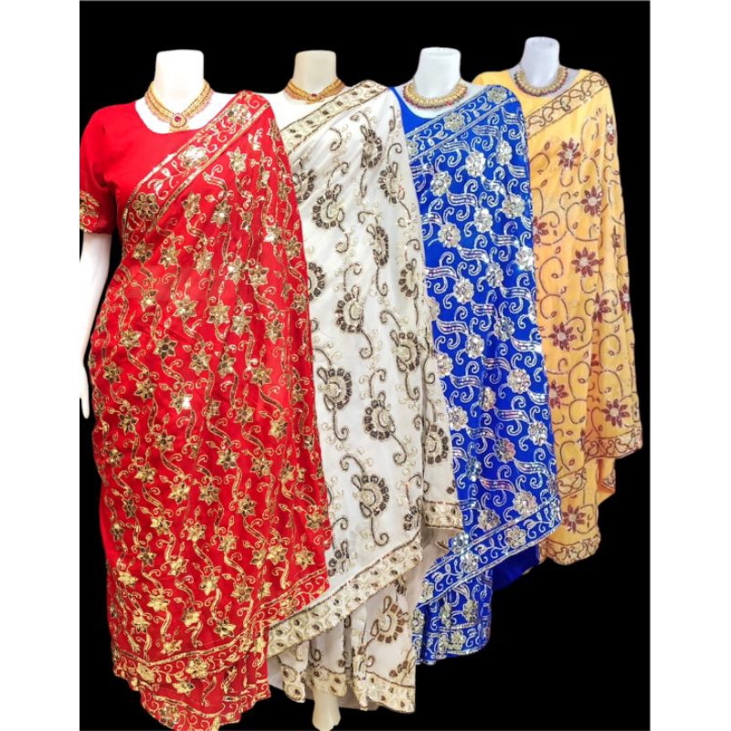 saree ส่าหรีพร้อมใส่ งานปักสวยๆจากอินเดีย ตัดเย็บสำเร็จพร้อมใส่ดีไซร์สำหรับคนไทย