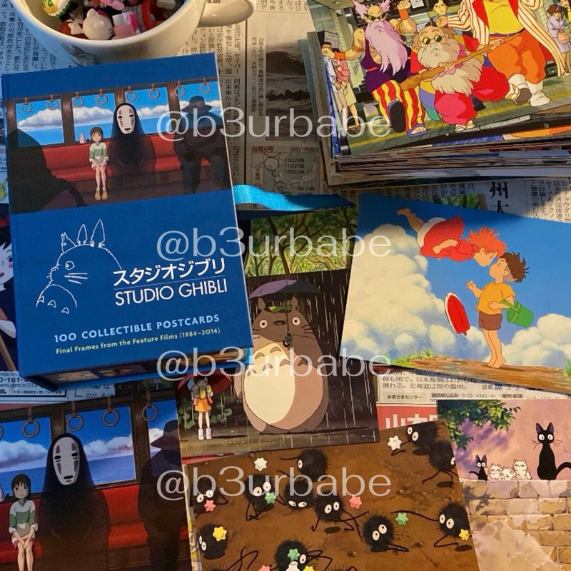 โปสการ์ดจิบลิ Studio Ghibli 🍀 100 collection postcard - final frame from the featured films *set*