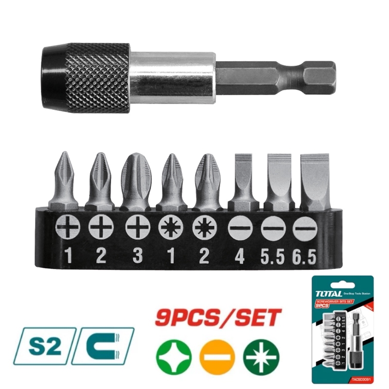 Total ชุดดอกไขควง 30 ตัวชุด รุ่น TACSD10306 ( 30 pcs Screwdriver Bits Set )