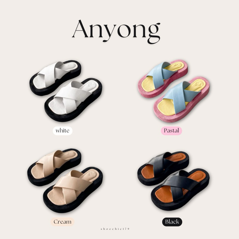 ( พร้อมส่ง ) รองเท้าส้นตึก รุ่น Anyong 💖