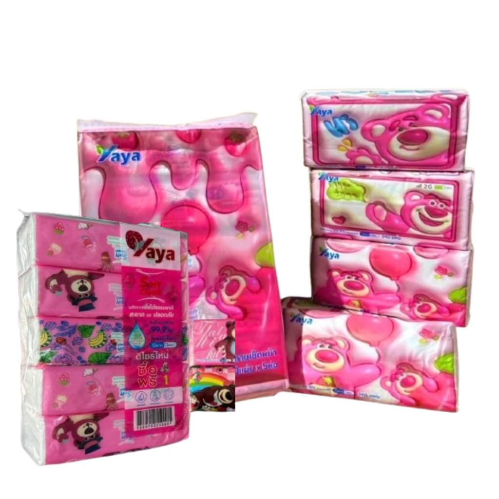 YAYA กระดาษทิชชู่ ห่อละ 240 แผ่น หนา 3 ชั้น ดึงได้ 80 ครั้ง/แผ่น (1ห่อ)