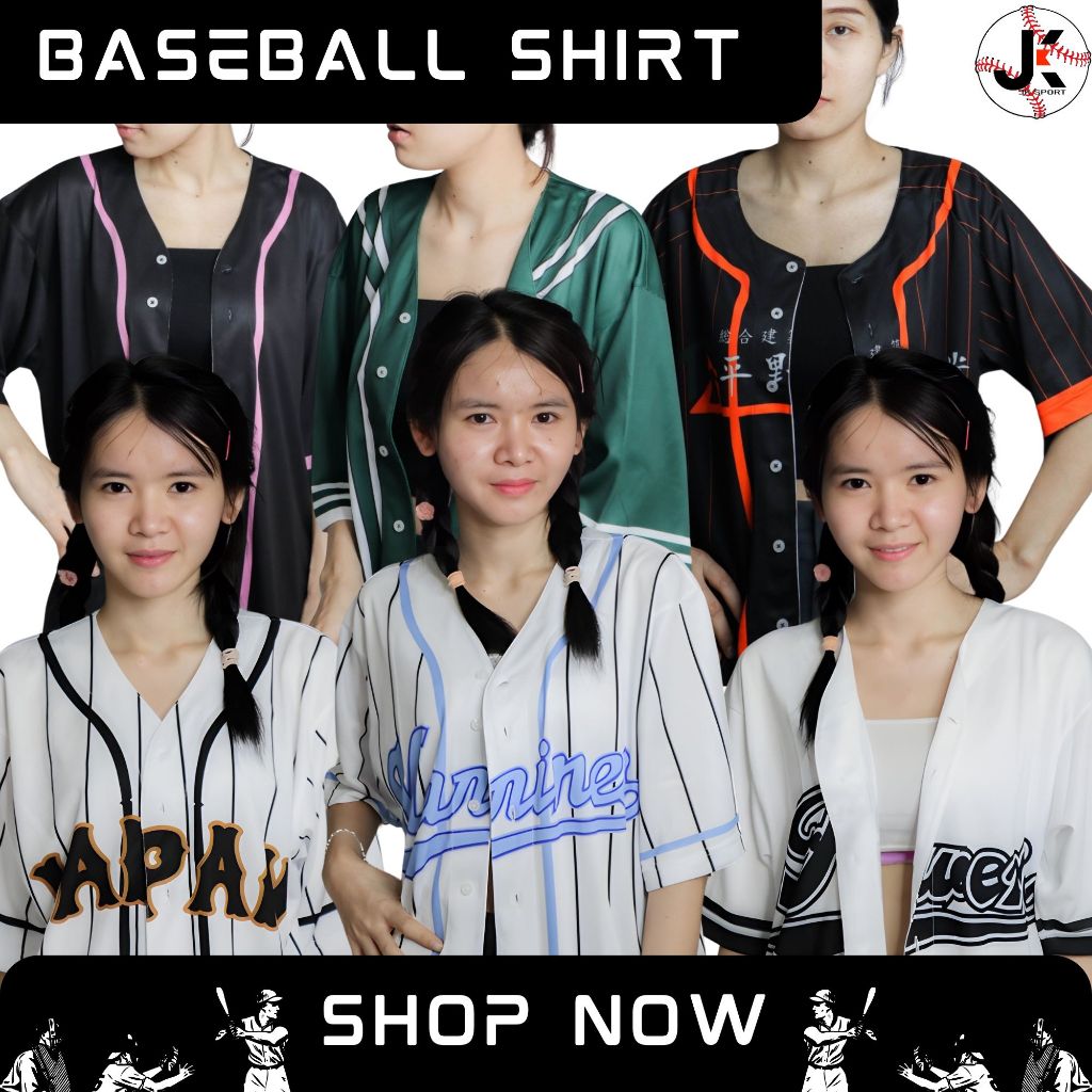 JK SPORT เสื้อเบสบอล แห้งเร็วระบายอากาศได้ใส่สบาย ใส่ได้ทุกเพศ ปรับเข้ากับสไตล์ของคุณเอง