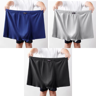 1 เซท 3ตัว 3 สี กางเกงบ๊อกเซอร์ไซส์พิเศษ 5XL - 9XL กางเกงในชายผ้าฝ้าย สำหรับคนรูปร่างสูงใหญ่