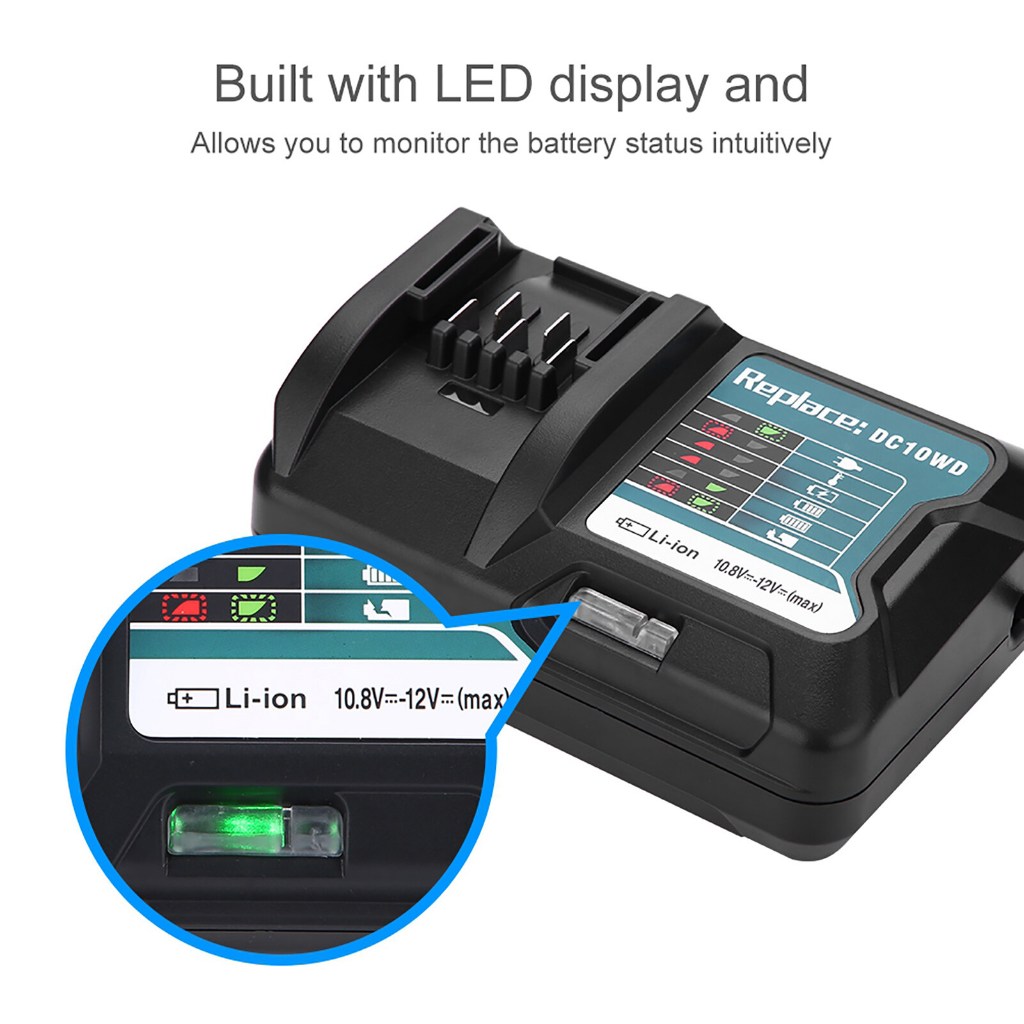 MAKITA 12V BL1016 BL1021 BL1041 DC10WD DC10SD แบตเตอรี่และแท่นชาร์จแบตเตอรี่ MAKITA 12V ของแท้ พร้อม