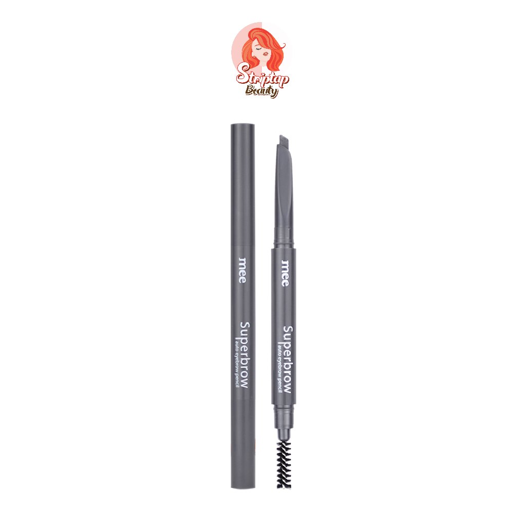 Mee Superbrow Auto Eyebrow Pencil / ดินสอเขียนคิ้วเนื้อฝุ่นหัวสามเหลี่ยม / มี 4 เฉดสี / รุ่นแรก