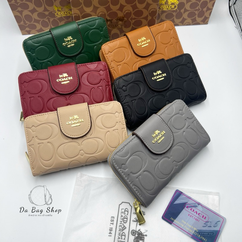 กระเป๋าสตางค์ กระเป๋าใบกลางขนาด 6 นิ้วรุ่นใหม่ล่าสุด2in1มีช่องใส่แบงค์ได้ไม่ต้องพับงานสวยพร้อมกล่อง