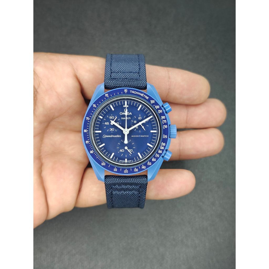 สายนาฬิกา สายหนังวัว แคนวาส รุ่น Leather Canvas Strap