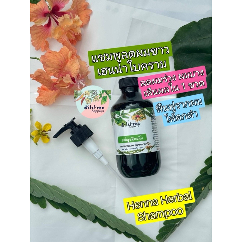แชมพูเฮนน่า-ลดผมหงอก-สูตรเฮนน่าใบคราม-ลดผมร่วง-ปลูกผม