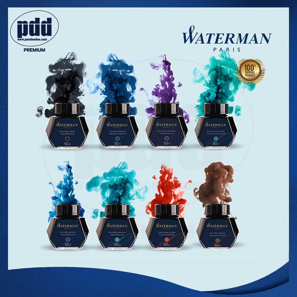 WATERMAN INK หมึกขวด วอเตอร์แมน ขนาด 50 มล. สีน้ำเงินเข้ม - WATERMAN Ink Bottle Mysterious Blue 50ml. for Fountain Pen I - รูปที่ 2