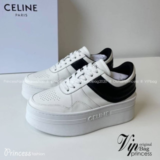 CELINE SNEAKERS / CELINE BLOCK SNEAKERS WITH WEDGE OUTSOLE IN CALFSKIN เกรดออริ สลับแท้ (พร้อมส่งที่ไทย)