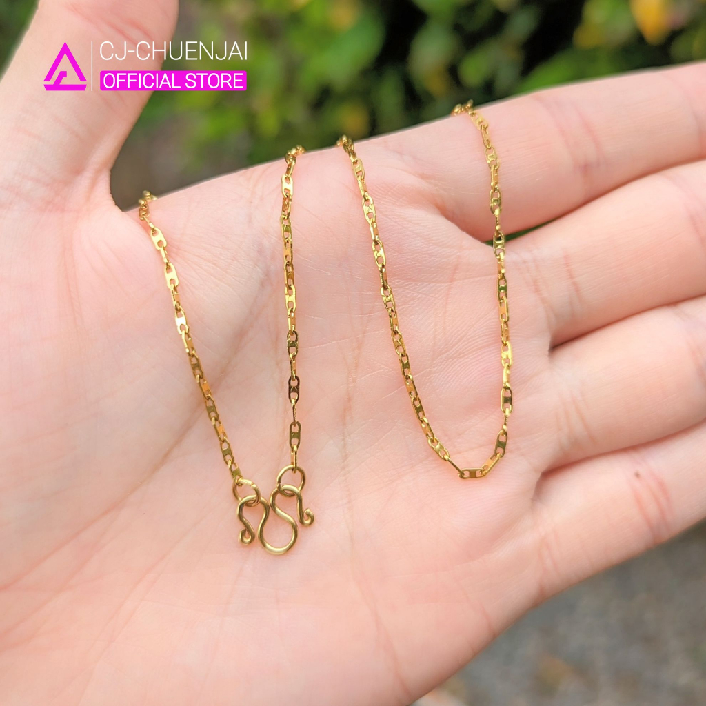 CJ สร้อยคอลายGC สแตนเลสทองเลเซอร์ ไม่ลอกไม่ดำ