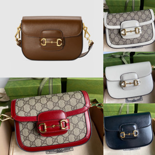 พรี​ ราคา6900 Gucci 𝙃𝙤𝙧𝙨𝙚𝙗𝙞𝙩 𝙢𝙞𝙣𝙞 658574 หนังแท้ กระเป๋าสะพายข้าง กระเป๋าสะพาย20.5 x 14.5 x 5cm