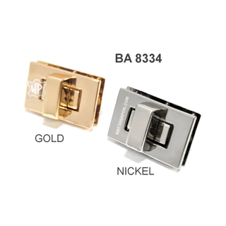 BA 8334 ตัวล็อคฝากระเป๋า หัวลูกบิด ขนาด27x17mm. Zinc Alloy Handbag/Purse Snap Lock