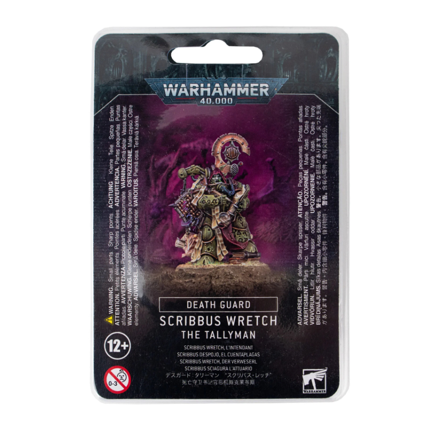 [GW พร้อมส่ง] WARHAMMER 40K: DEATH GUARD: SCRIBBUS WRETCH THE TALLYMAN โมเดลเกมสนามจำลองโมเดลเกม