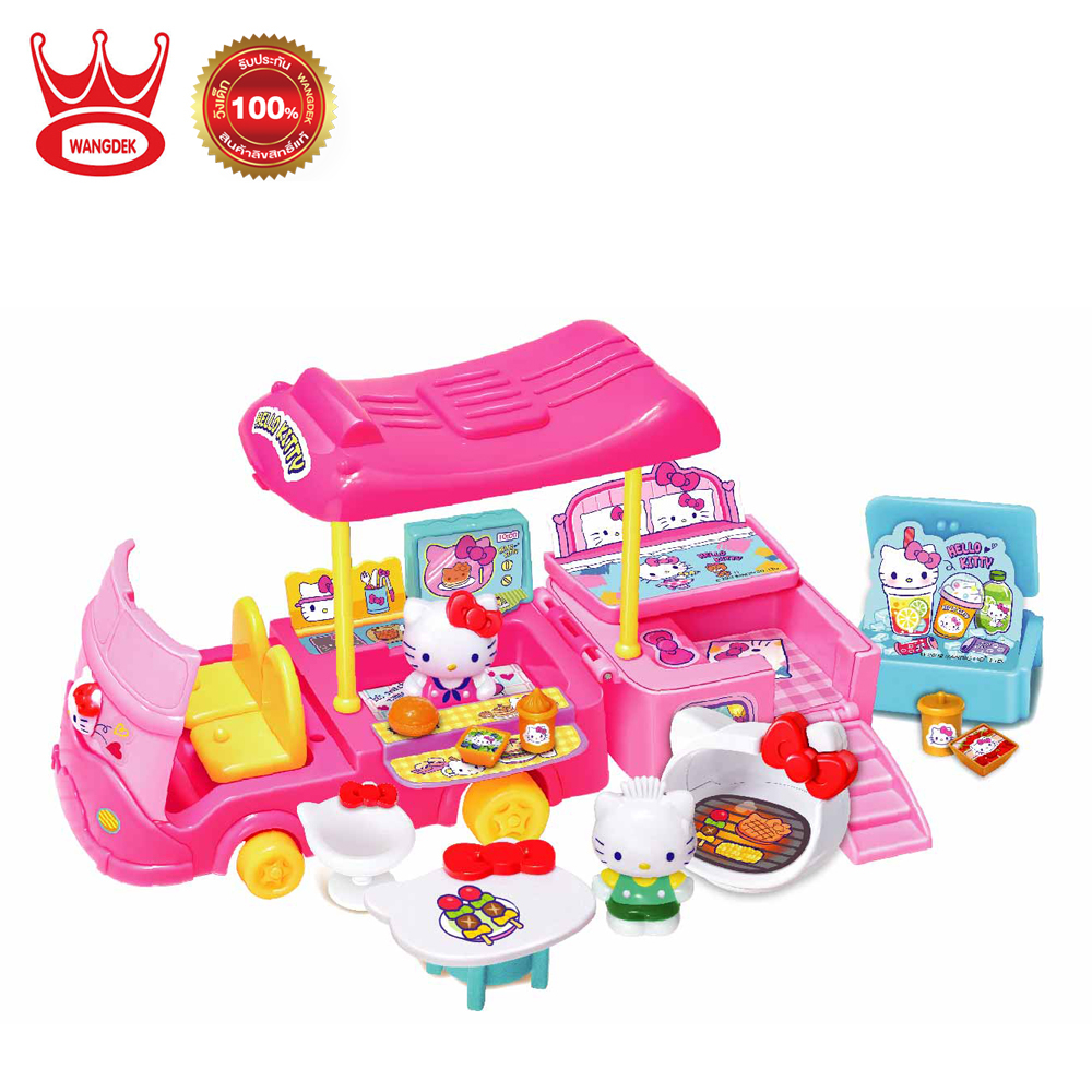 Hello Kitty Camper Van เฮลโล คิตตี้ รถแคมเปอร์ แวน ของเล่นเด็ก ของเล่นจำลอง KT-50144