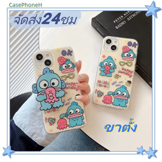 🚚จัดส่ง24ชม🚚เคสไอโฟน11 12 13 14 Pro การ์ตูน ปีศาจปลาน้อย ขาตั้ง เคสแข็ง  พาสะดวก ป้องกันการตก Case for iPhone14 เคส