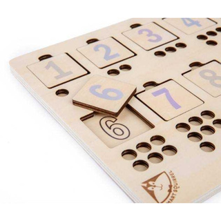 🔢Wooden counting Puzzle🔢 มอนเตสเซอรี่ เรียนรู้ตัวเลข การนับเลข เด็กๆ สนุก ดีงาม