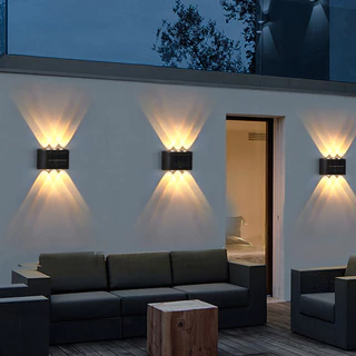 ไฟโซล่าเซลล์ โคมไฟติดผนัง พลังงานแสงอาทิตย์ Solar light สำหรับกลางแจ้ง โคมไฟติดผนังภายนอก