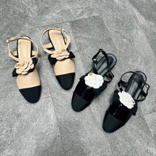 CHANI : B2020 l Slingback flats shoes รองเท้าแฟลช ประดับดอกไม้