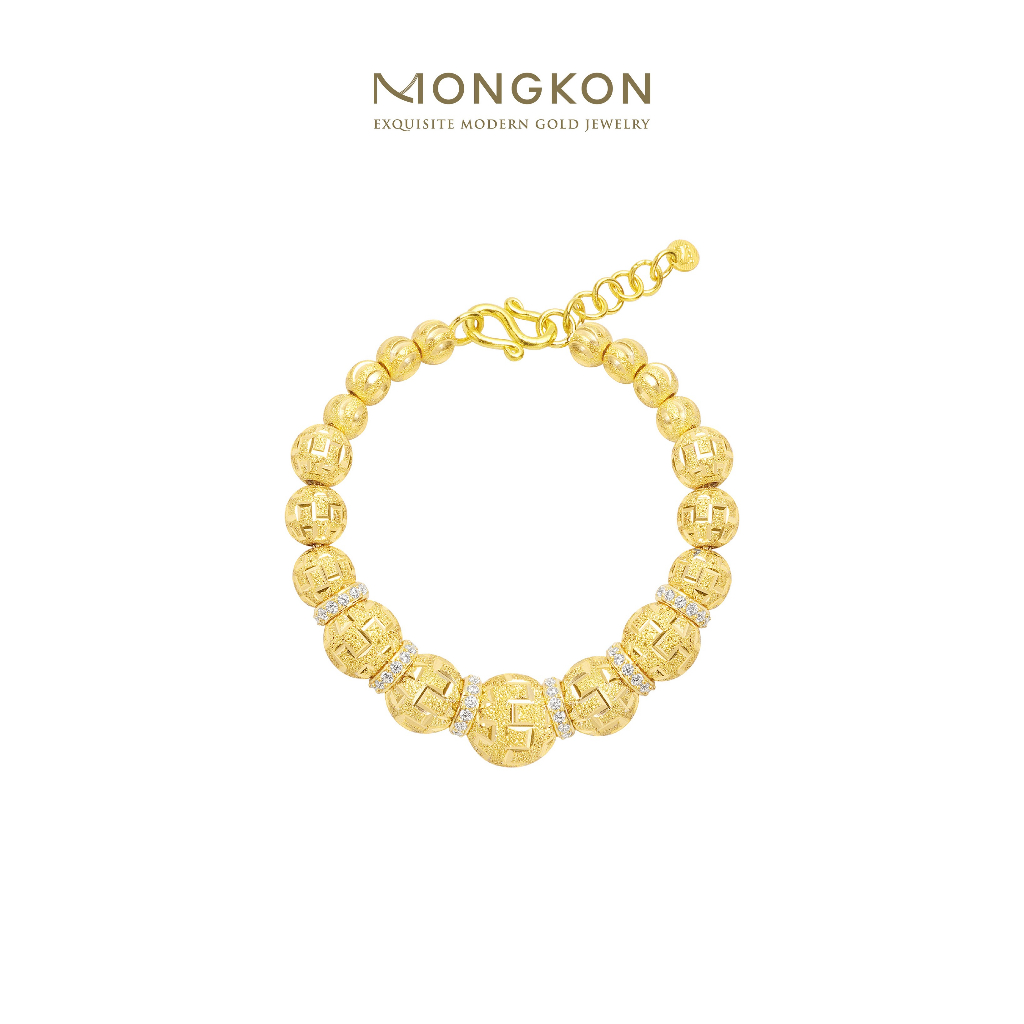 Mongkon Gold ทองคำแท้บริสุทธิ์สูง 96.5% สร้อยข้อมือ Rivella น้ำหนัก 2 บาท
