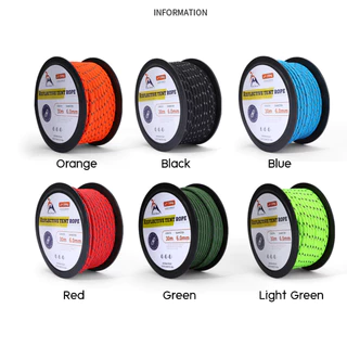เชือก เต๊นท์ Reflective Tent Rope เชือกม้วน สะท้อนแสง สารพัดประโยชน์ ขนาด 6 มม. ยาว 30 เมตร สุดคุ้ม (สินค้าส่งจากไทย)