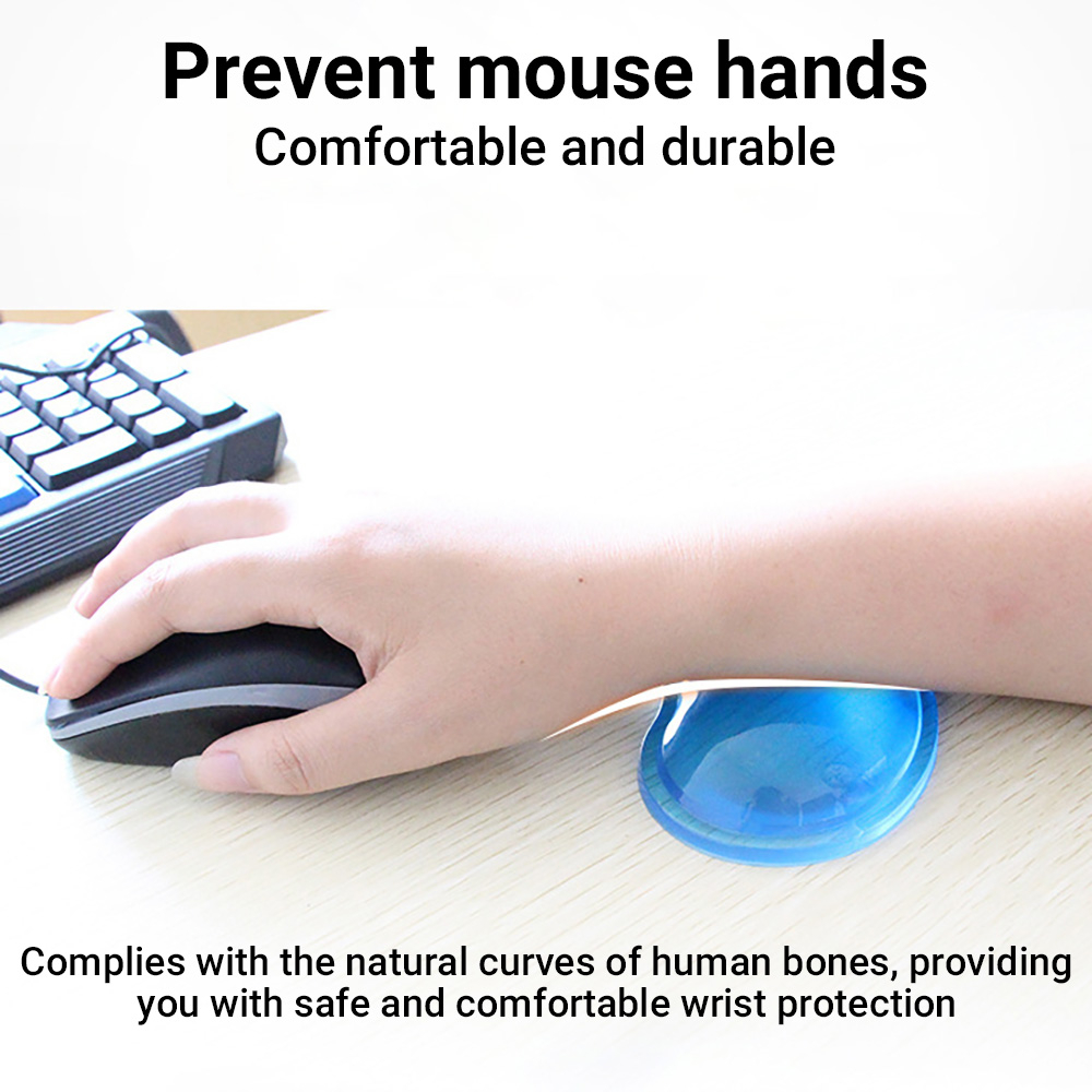 แผ่นรองเมาส์ ที่รองเมาส์ข้อมือ แบบซิลิโคน Mouse Pad with Gel Wrist เจลรองข้อมือ นิ่มสบายข้อมือ กันลื่น สำหรับพีซี คอมพิว