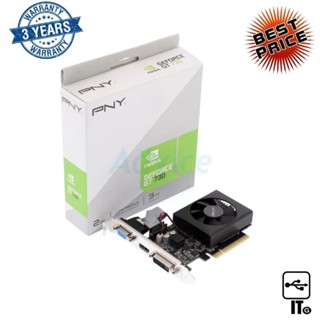 VGA PNY GEFORCE GT 730 LOW PROFILE - 2GB DDR3 [VCGGT7302XPB] ประกัน 3Y การ์ดจอ กราฟิกการ์ด